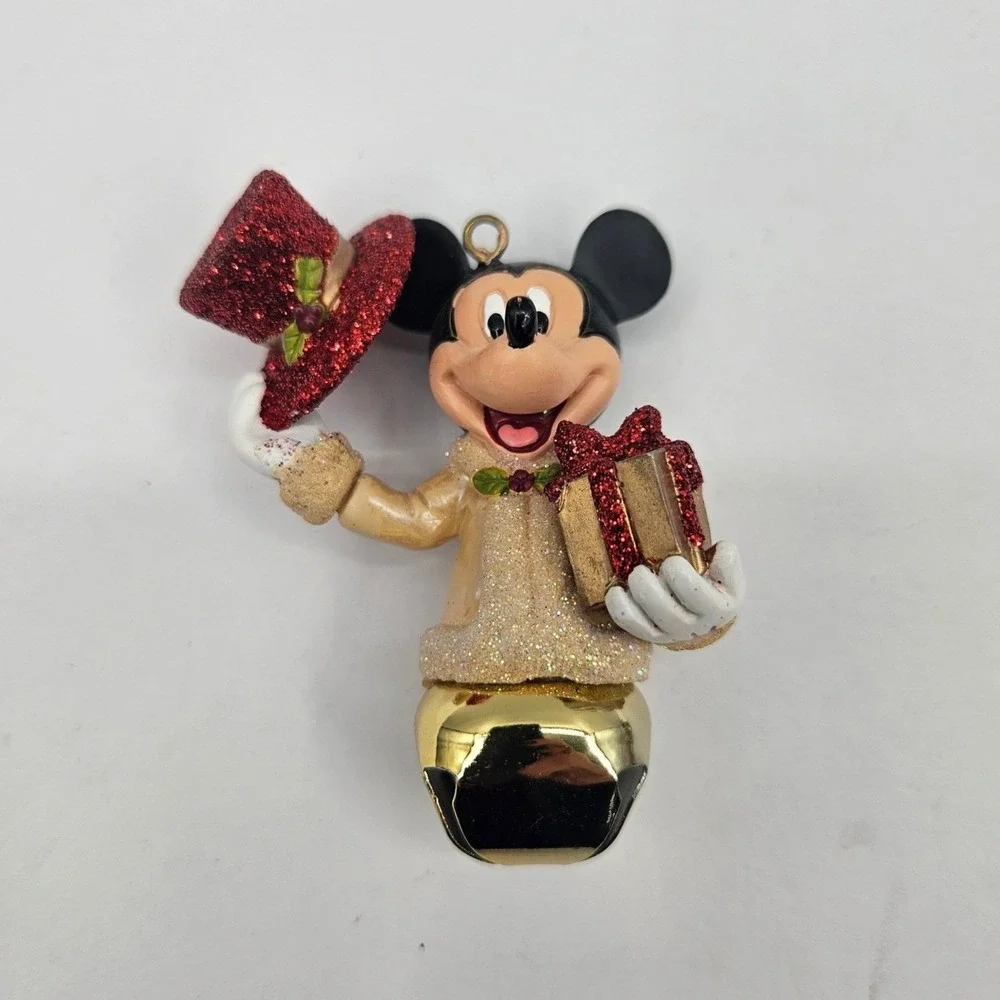 Disney Mickey Minnie Mouse Christmas Ornaments‎ Bell Gift Hat Holiday Decor